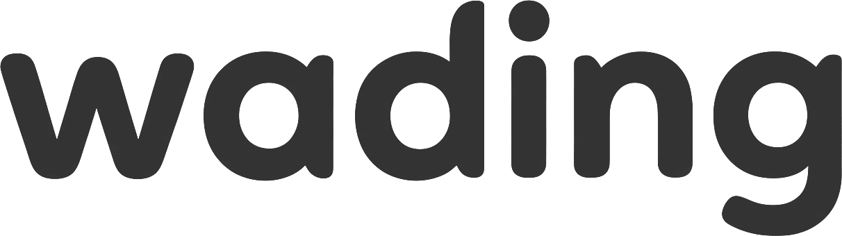 wading wordmark — Charcoal · low-color
